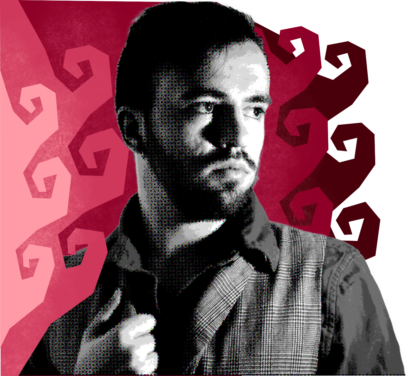 Photo de Eliaz Quentel avec plusieurs filtre lui donnant un effet comics